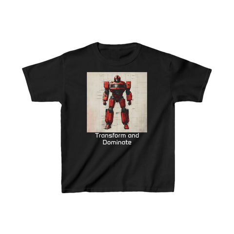 Kids Heavy Cotto Tee - Super Robot - Transform and Dominate