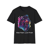 Unisex Softstyle T-Shirt - Super Bike - Ride Fast, Live Free