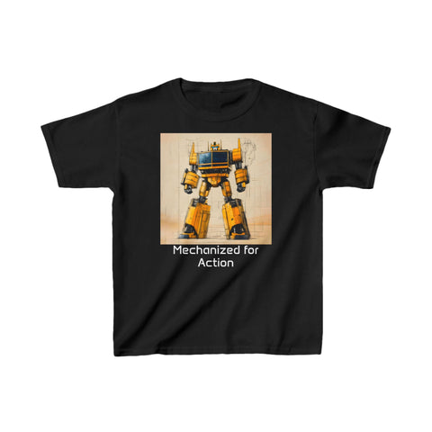 Kids Heavy Cotto Tee - Super Robot - Mechanized for Action