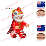 Lion Dance Mini Figurines Building Block