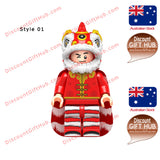 Lion Dance Mini Figurines Building Block