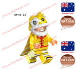 Lion Dance Mini Figurines Building Block