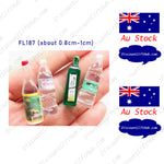 Dollhouse Miniature Accessories Mini Resin - Bottle x 4 (model FL187)