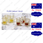 Dollhouse Miniature Accessories Mini Resin - Drinking Glass x 4 (model FL202)