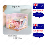 DIY Miniature House 3D Model Kit - 9 in 1 designs - Kid Rooms