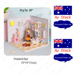 DIY Miniature House 3D Model Kit - 9 in 1 designs - Kid Rooms