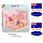 DIY Miniature House 3D Model Kit - 9 in 1 designs - Kid Rooms