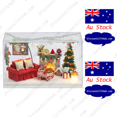 DIY Miniature House 3D Model Kit - Colorful Christmas