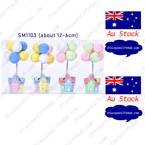 Dollhouse Miniature Accessories Mini Resin - UP house with balloons x 1 (model SM1103)