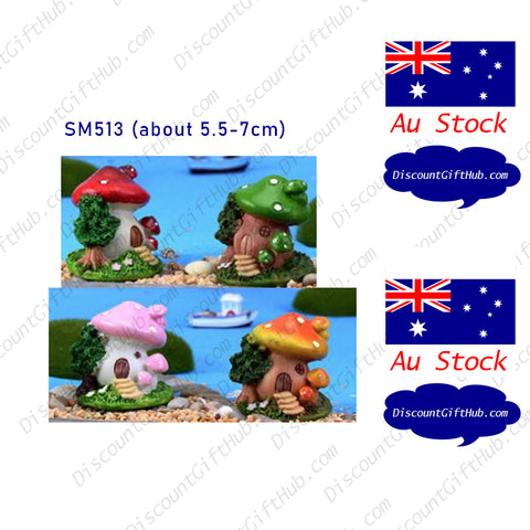 Miniature Mushroom House Garden Decoration Crafts Garden Ornaments Bonsai Micro