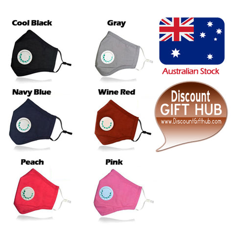 Washable Reusable Anti Air Pollution PM 2.5 Face Mouth Mask Respirator + Free Filters