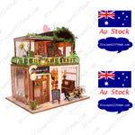 DIY Miniature House 3D Model Kit - Rainbow Cafe